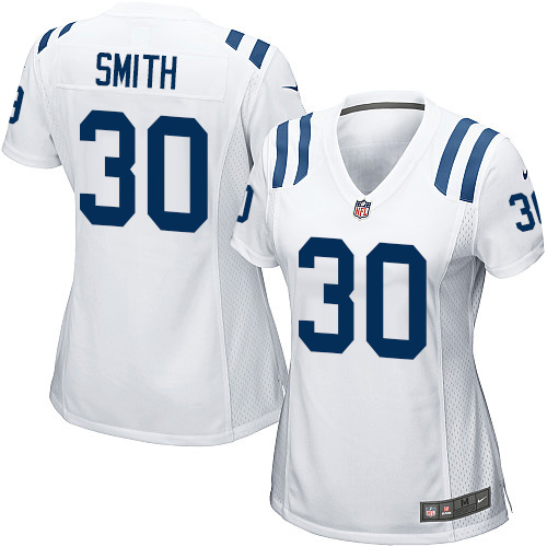 Women's Game D'Joun Smith Nike Jersey White Road - #30 NFL Indianapolis Colts